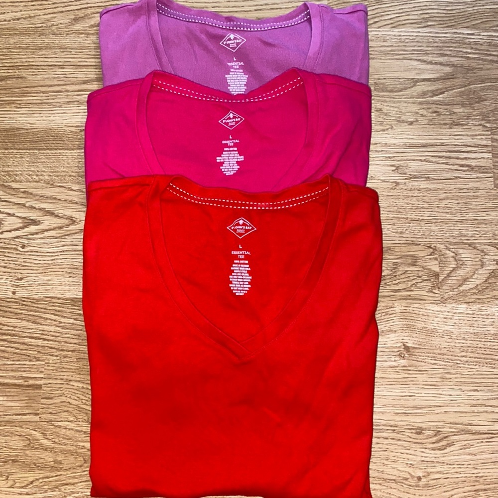 Bundle of three St.John’s bay szL , excellent condition tees